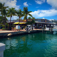 The restaurant Conch Republic Seafood Company nestled in the heart of the old historic key west seaport