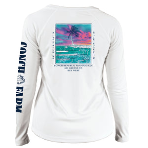 Ladies V-Neck Palm Solar Performance